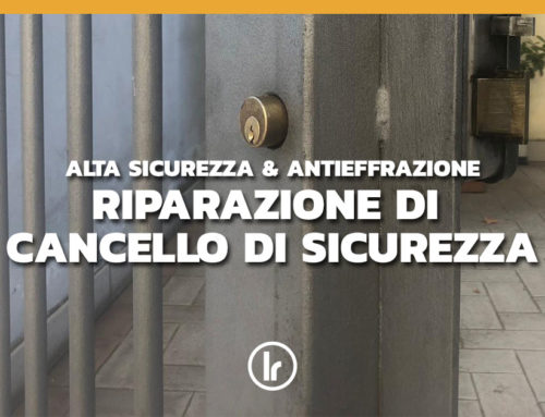 Intervento su cancello condominiale danneggiato