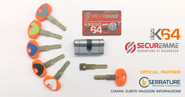 Securemme EVO K64: cilindro europeo di sicurezza con chiave a ...