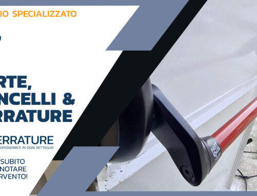 Installazione maniglione antipanico Cisa su porta in ferro