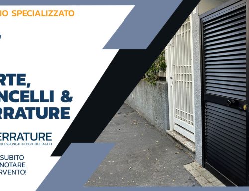 Realizzazione porta in alluminio per locale pattumiera in condominio a Settimo Milanese